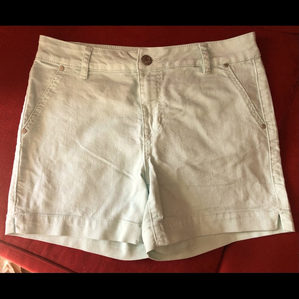 Size 8 pale aqua jean shorts